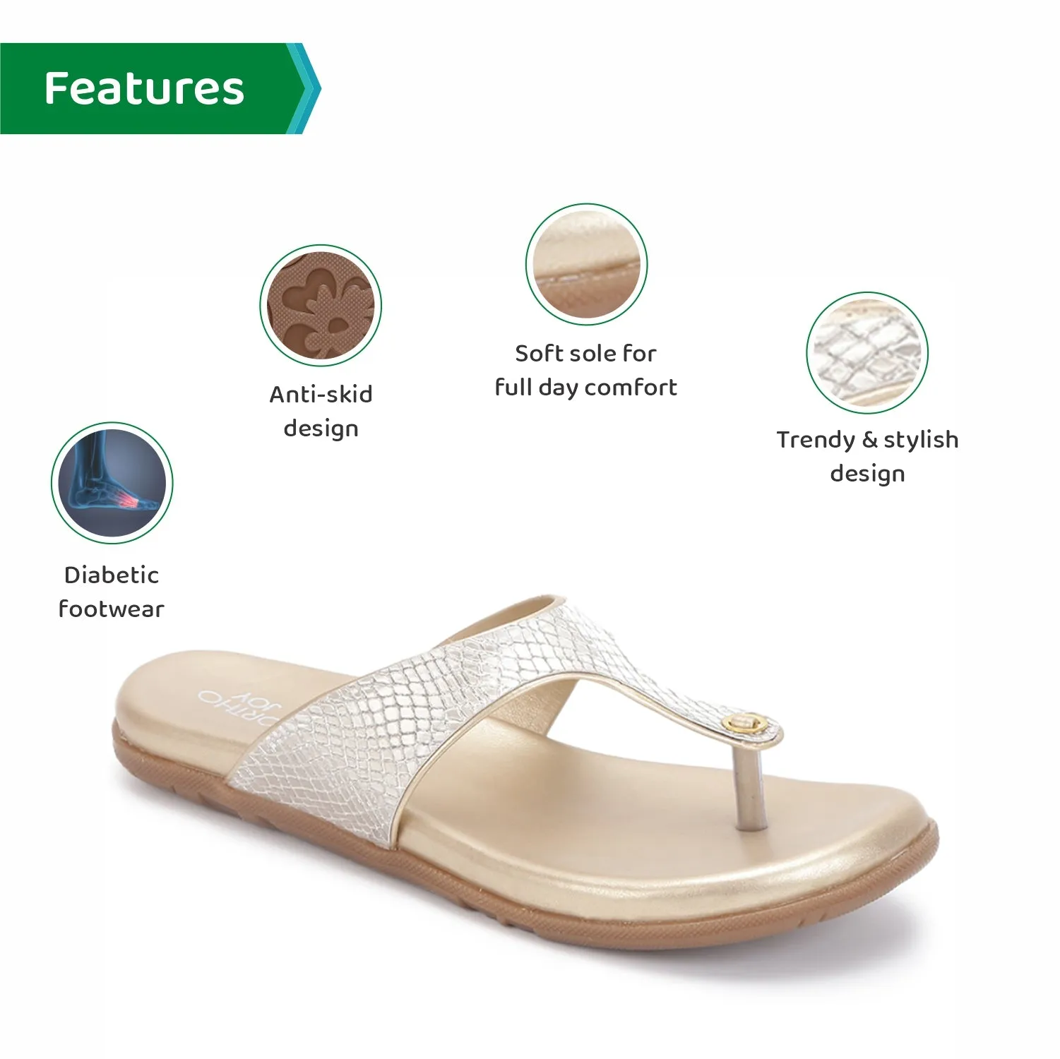 ORTHO JOY Fancy Comfortable sandals for women stylish