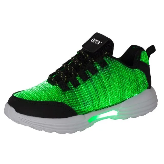 Plus Size 35-46 Luminous Sneakers Outdoor Running Shoes Women Men Boys Girls USB Charging Party LED Light up Dance Shoes