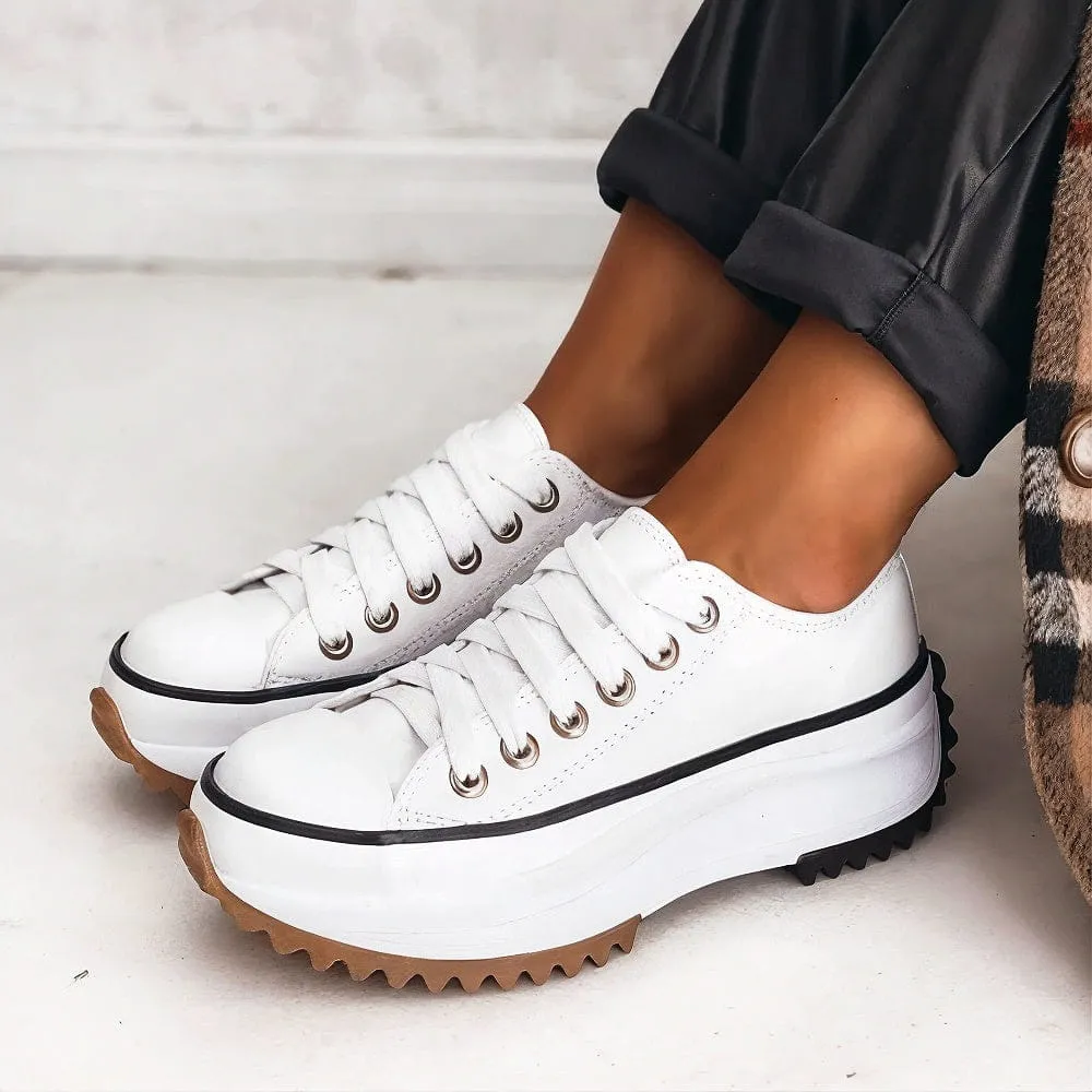 RIANNA | LEATHER PLATFORM SNEAKERS