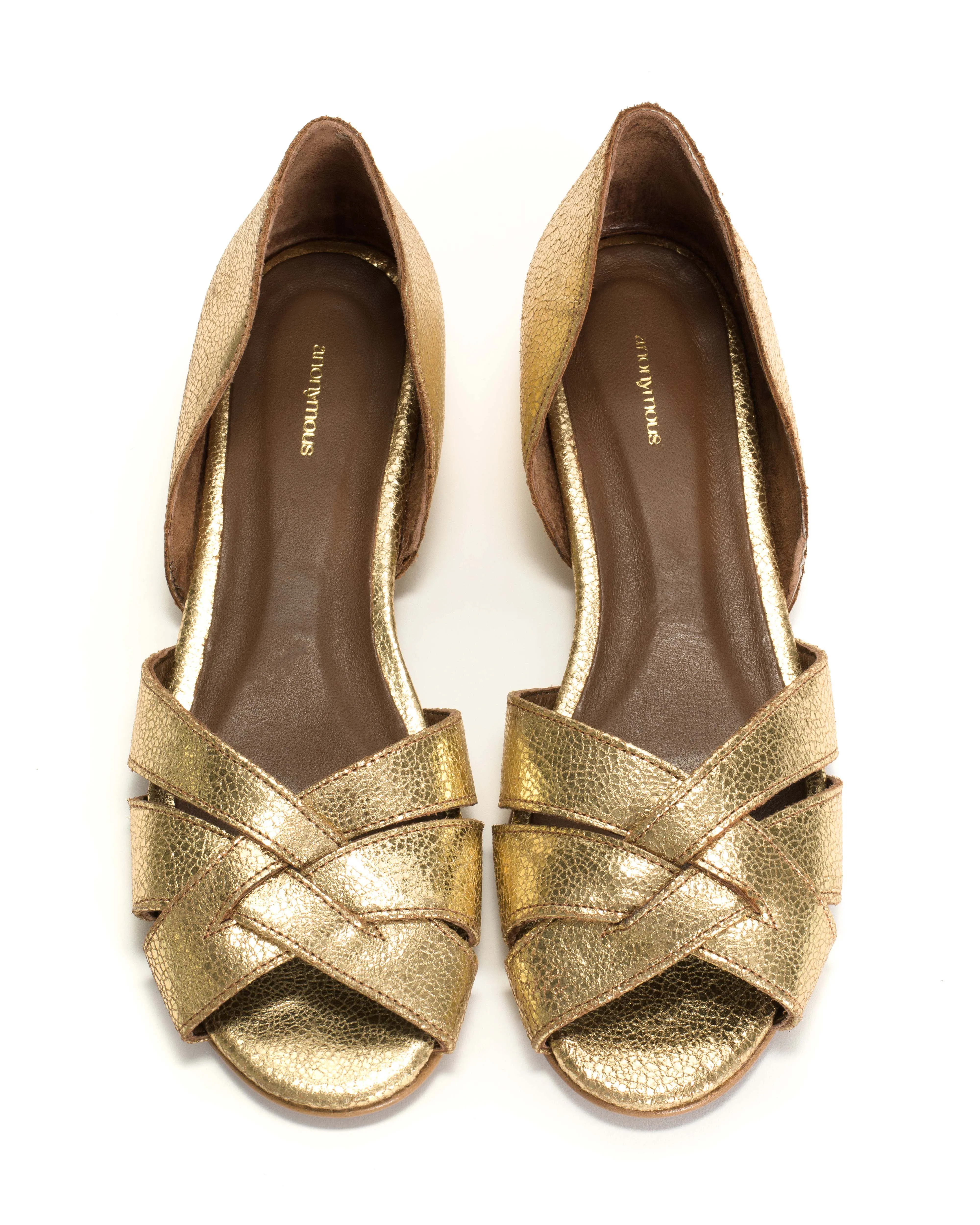 Sanni 20 Crackled Metallic Gold