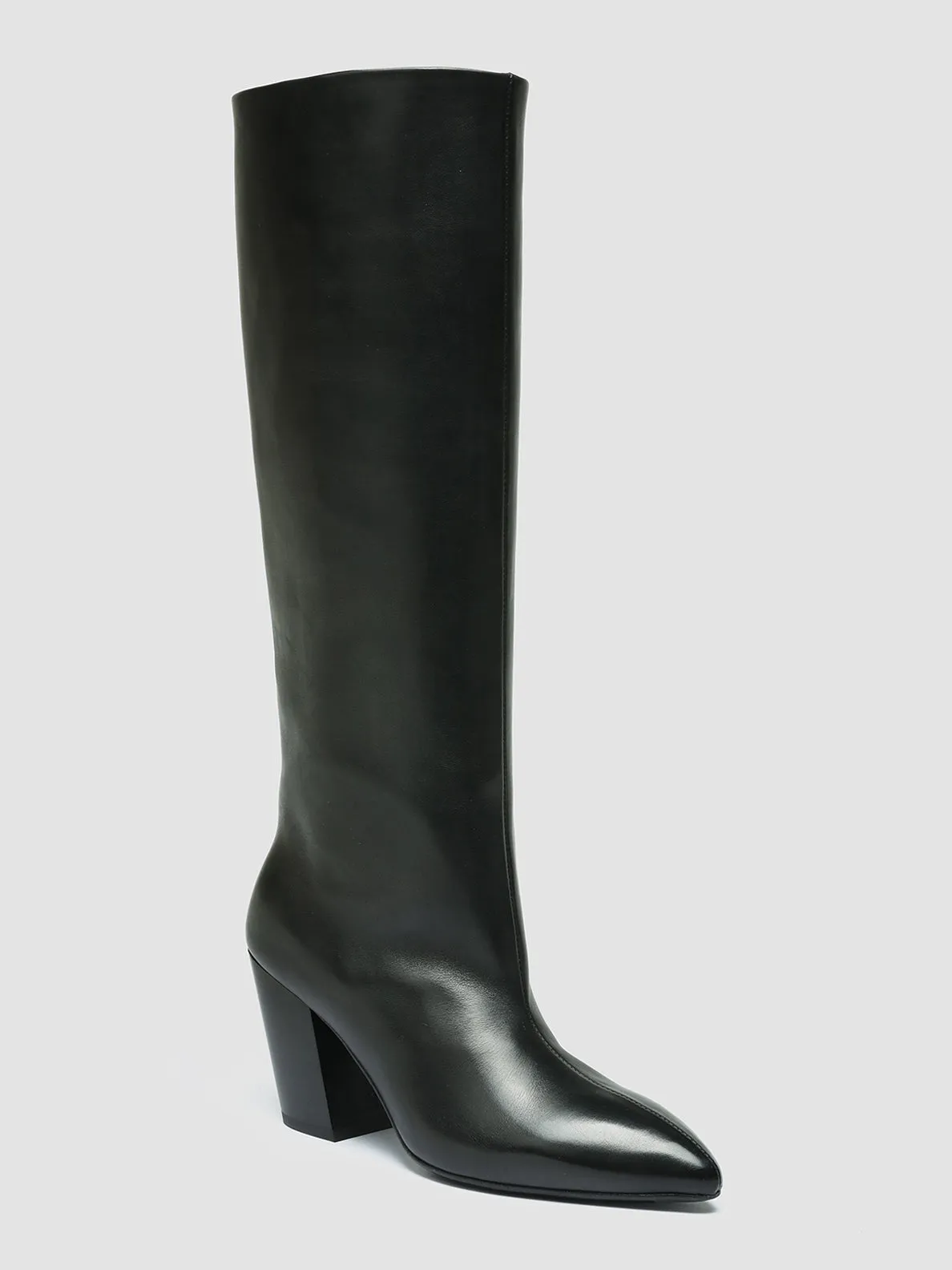 SEVRE 006 - Black Leather Pull On Boots