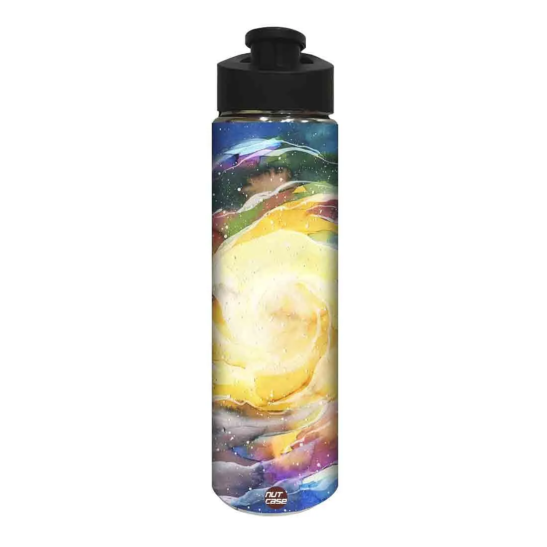 Stainless Steel Sipper Bottle -  Space Yellow Watercolor