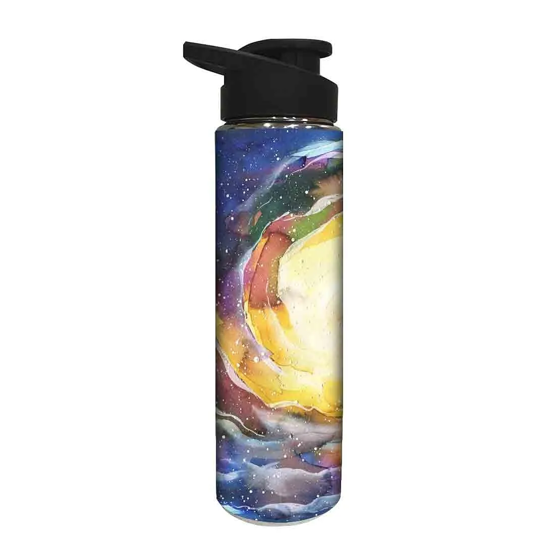 Stainless Steel Sipper Bottle -  Space Yellow Watercolor