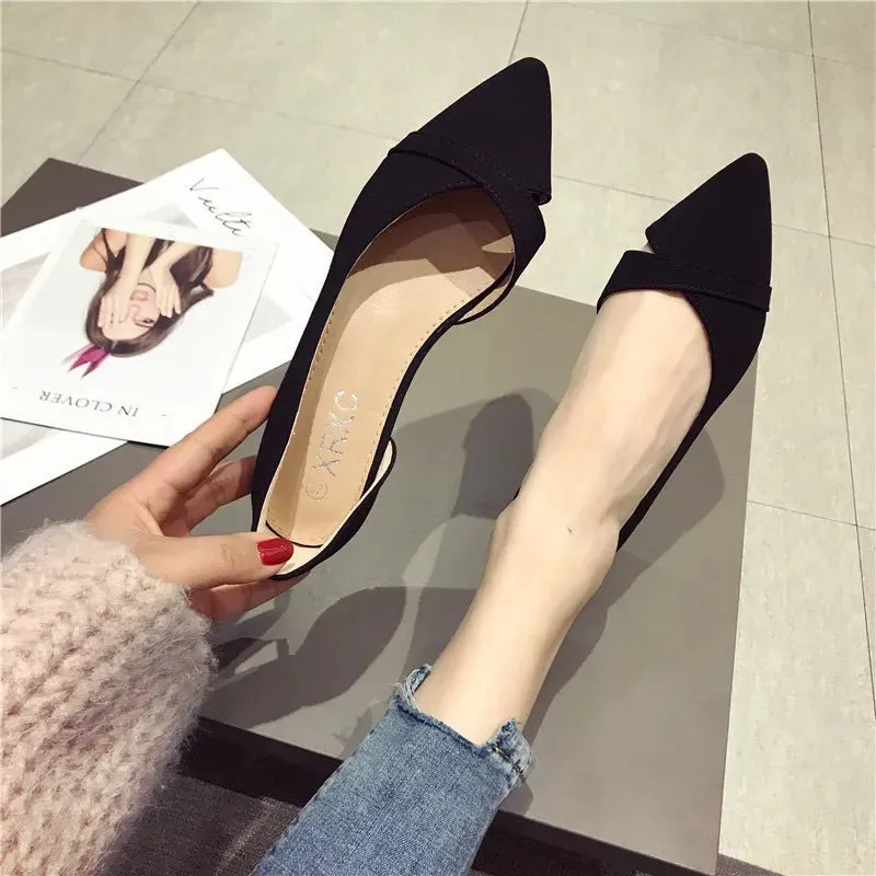 Suede Leather Office Shoe Women Flats Ladies Fashion Light Flat Shoes