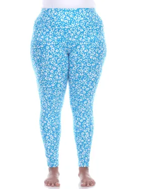 Super Soft Leopard Printed Leggings | Blue Cheetah