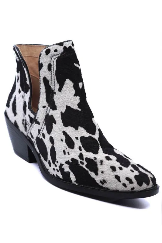 TEEK - Western Cut Out Animal Hair Booties