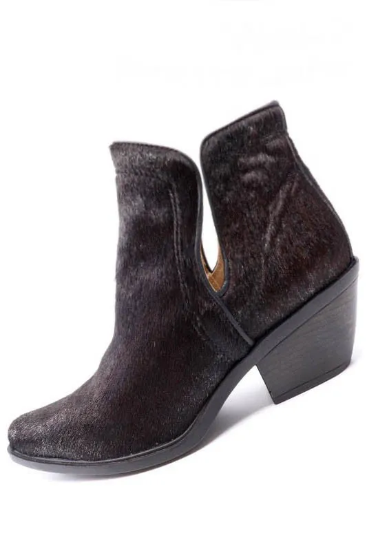 TEEK - Western Cut Out Animal Hair Booties