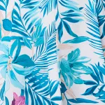 Tropical Print Sleeveless Knee Length Dress