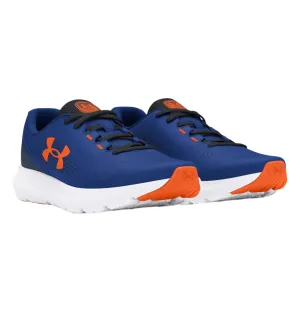 Under Armour Boys Trainer BGS Charged Rogue 4 Tech Blue / Black / Orange Blast