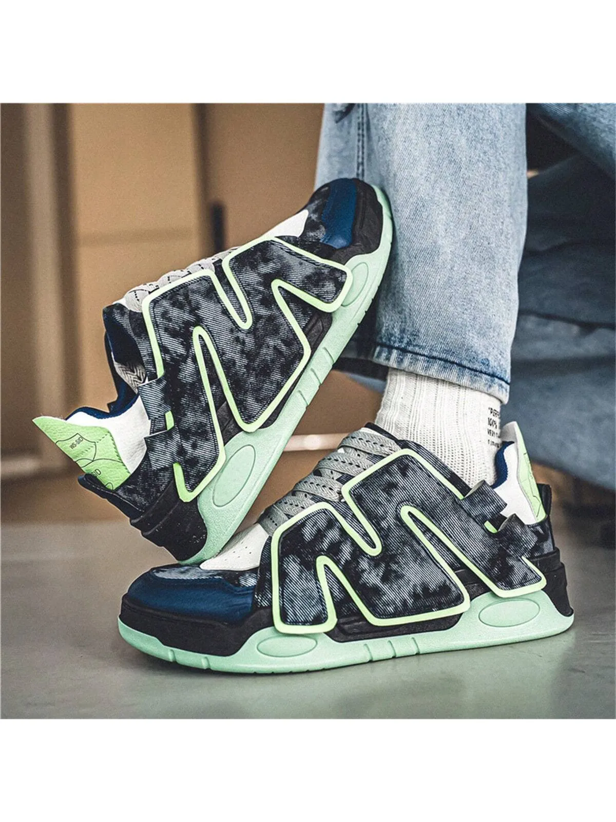 Unisex Color Block Sports Shoes, Fashionable Casual Sneakers