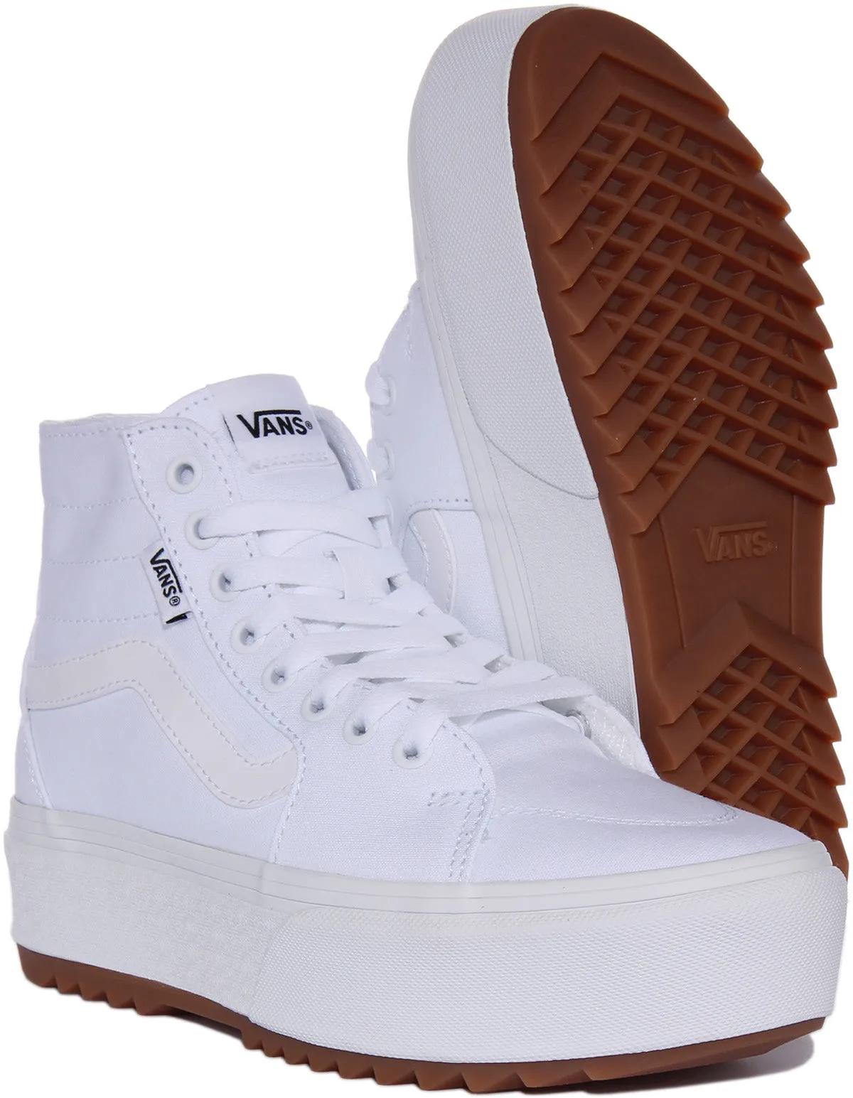 Vans Filmore Hi Platform In White For Women