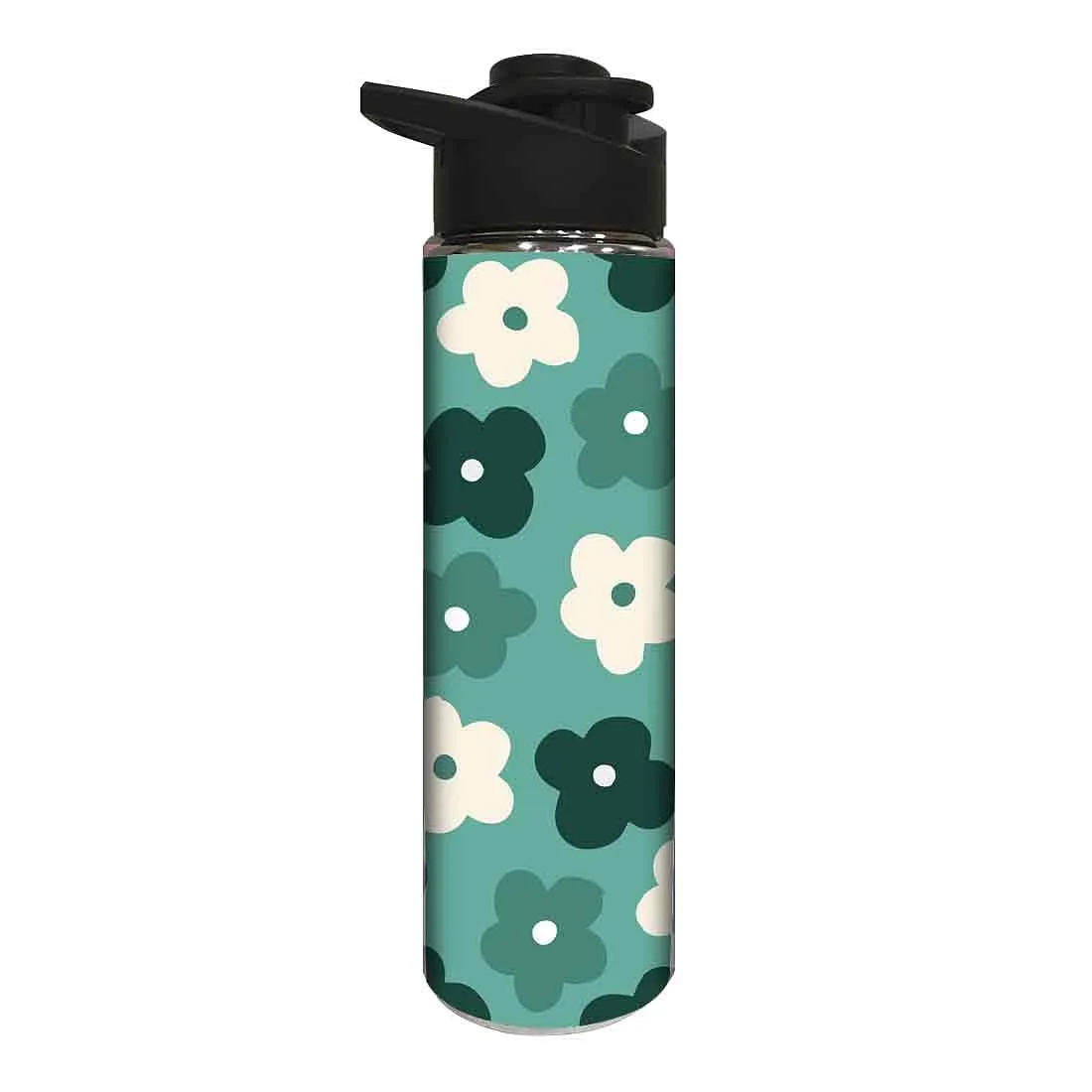 Water Bottle for Girls - Green Floral