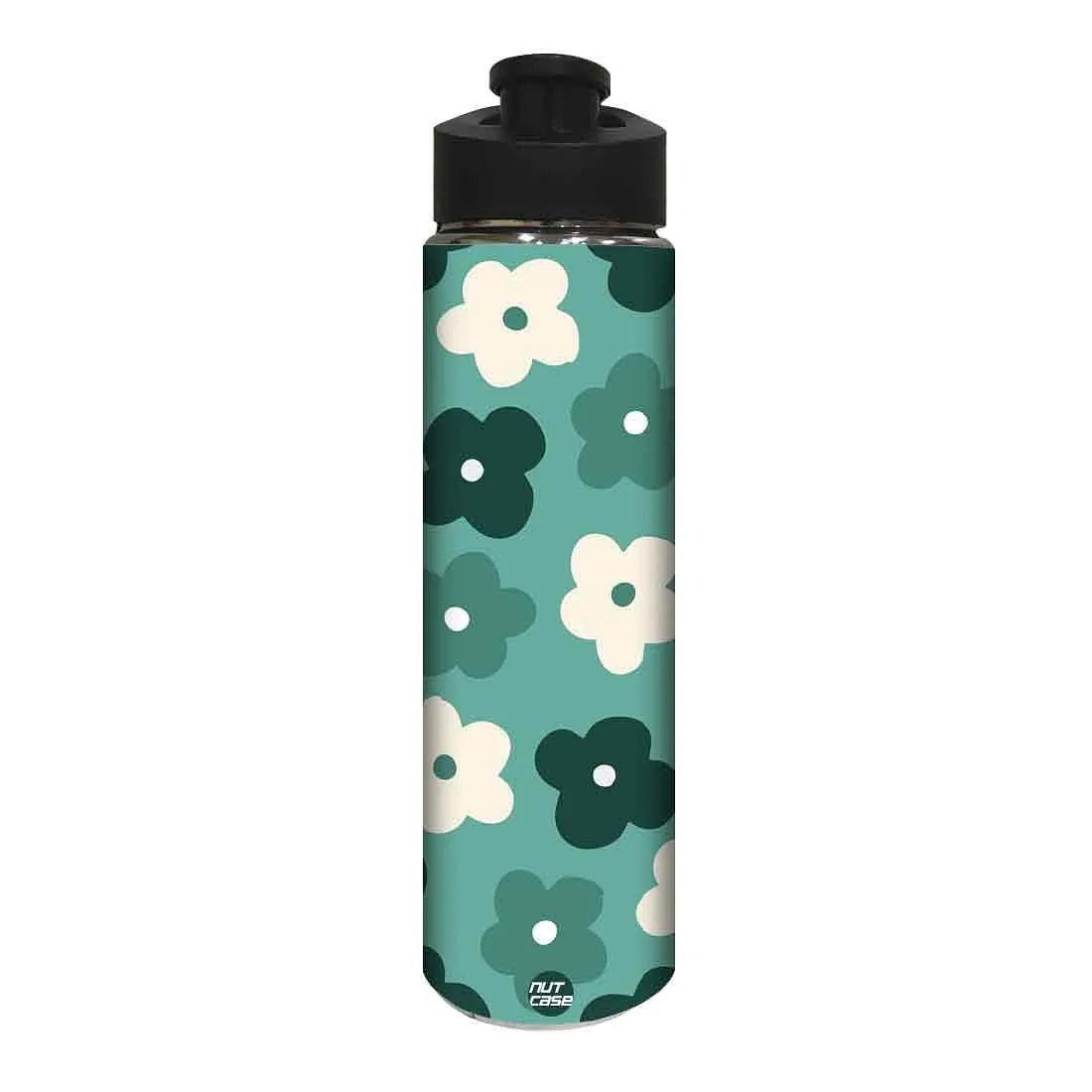 Water Bottle for Girls - Green Floral