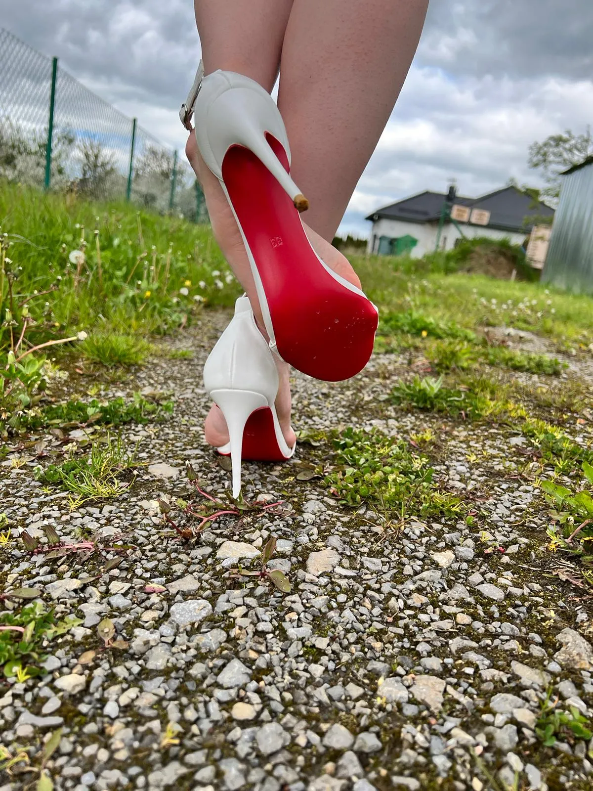 White strapy sandals