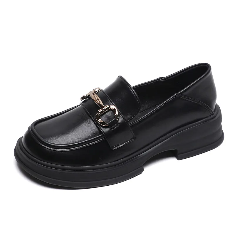 Women Minimalist Soft Casual Chain Loafers