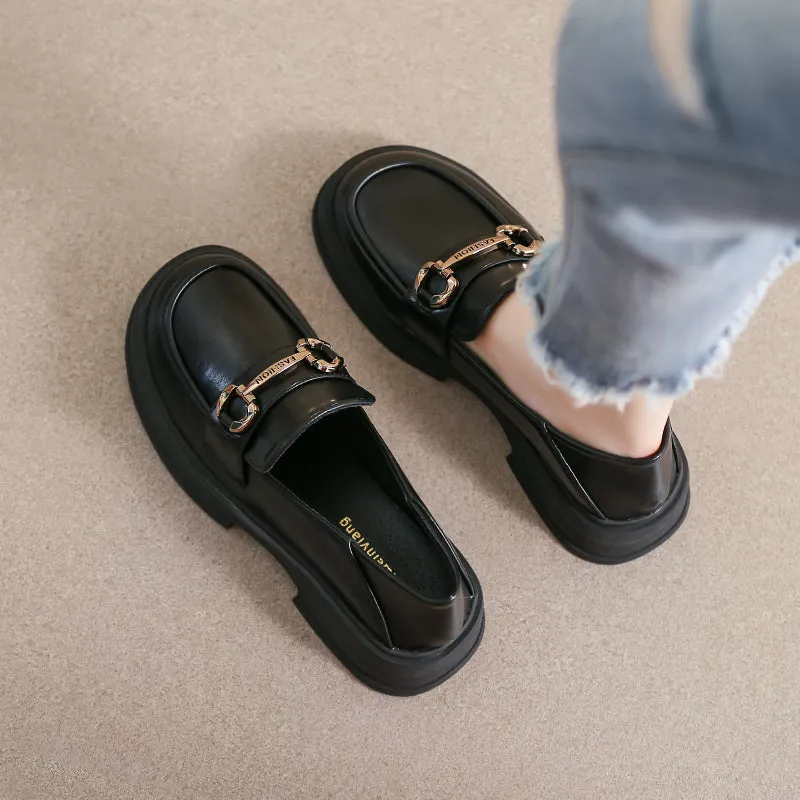 Women Minimalist Soft Casual Chain Loafers