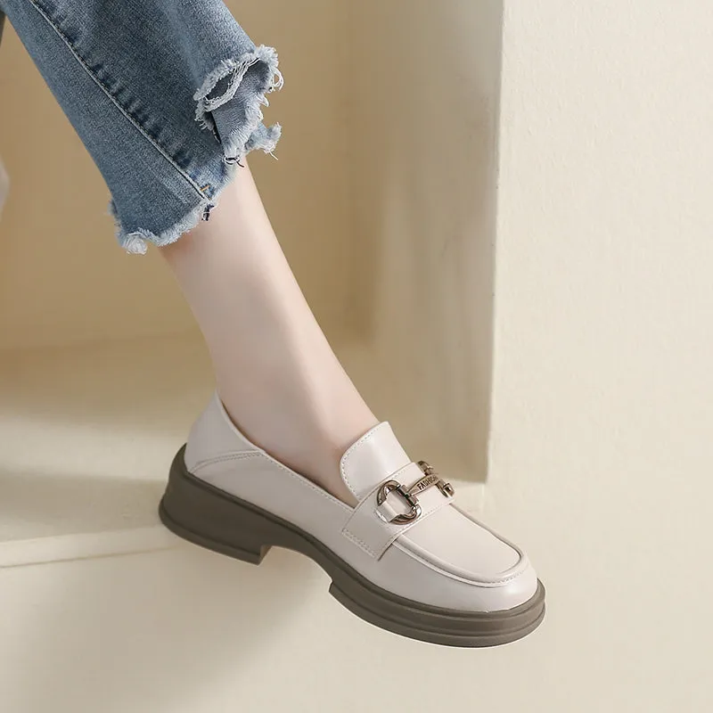 Women Minimalist Soft Casual Chain Loafers