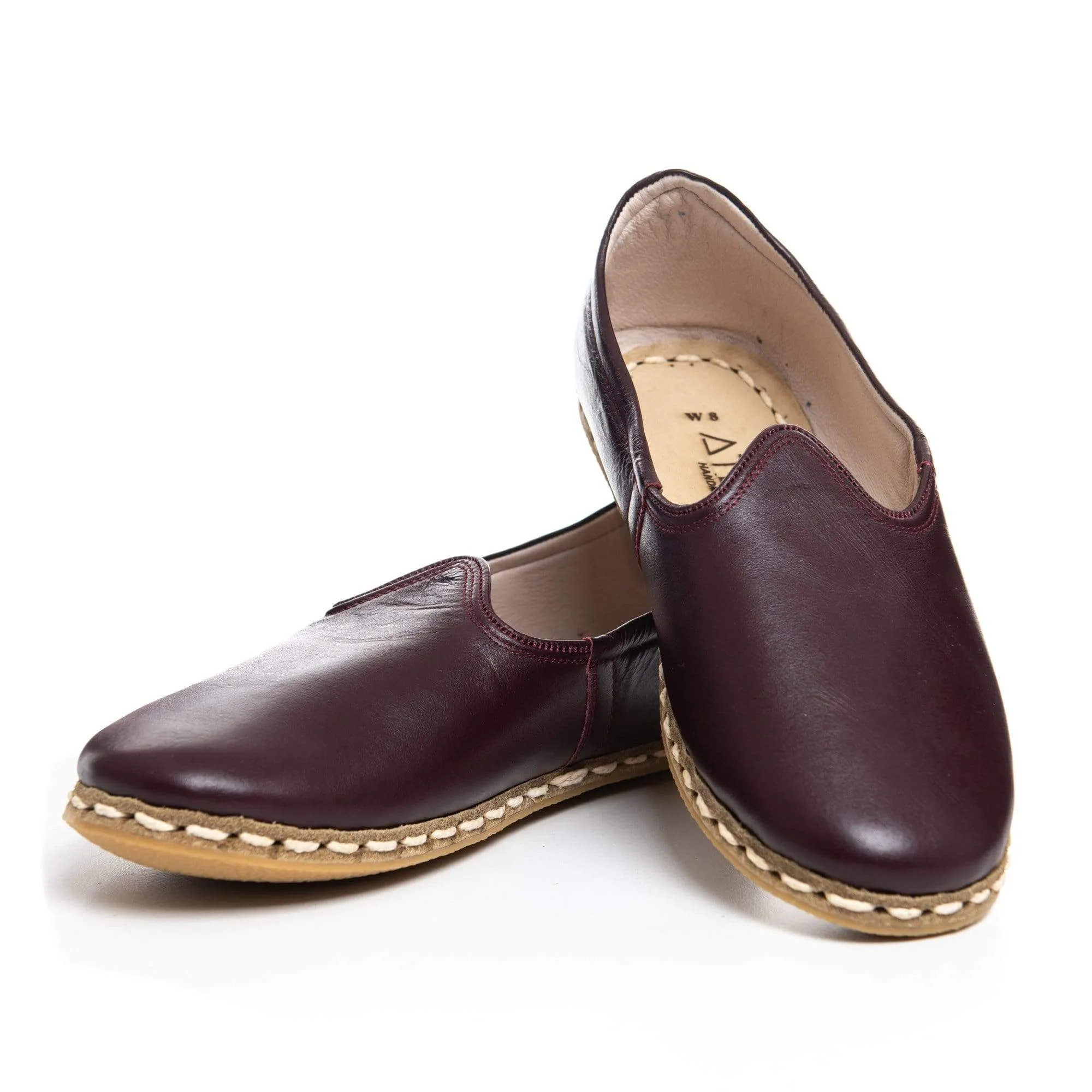 Women's Maroon Slip On Shoes