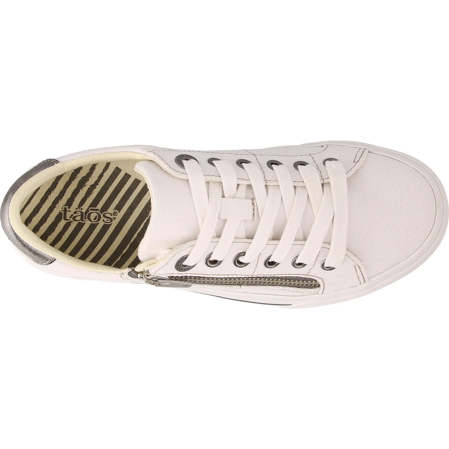 Women's Taos Z Soul White/Pewter Canvas